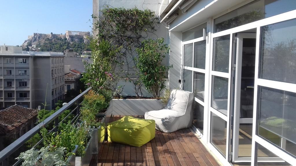 Апартаменты Hidesign Athens Art Loft Penthouse Acropolis View Экстерьер фото
